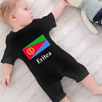 Детские вещи Одежда Ползунки для девочек и мальчиков комбинезоны roupa С флагом Эритреи и Названием_векторизированные салопетки летнее платье для новорожденных